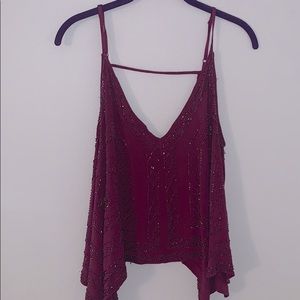 Free people beaded top - Perfect for holidays!